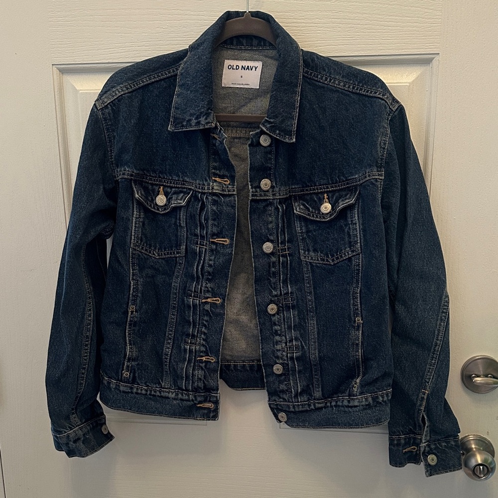 Old Navy Dark Blue Denim Jacket Women’s Small EUC